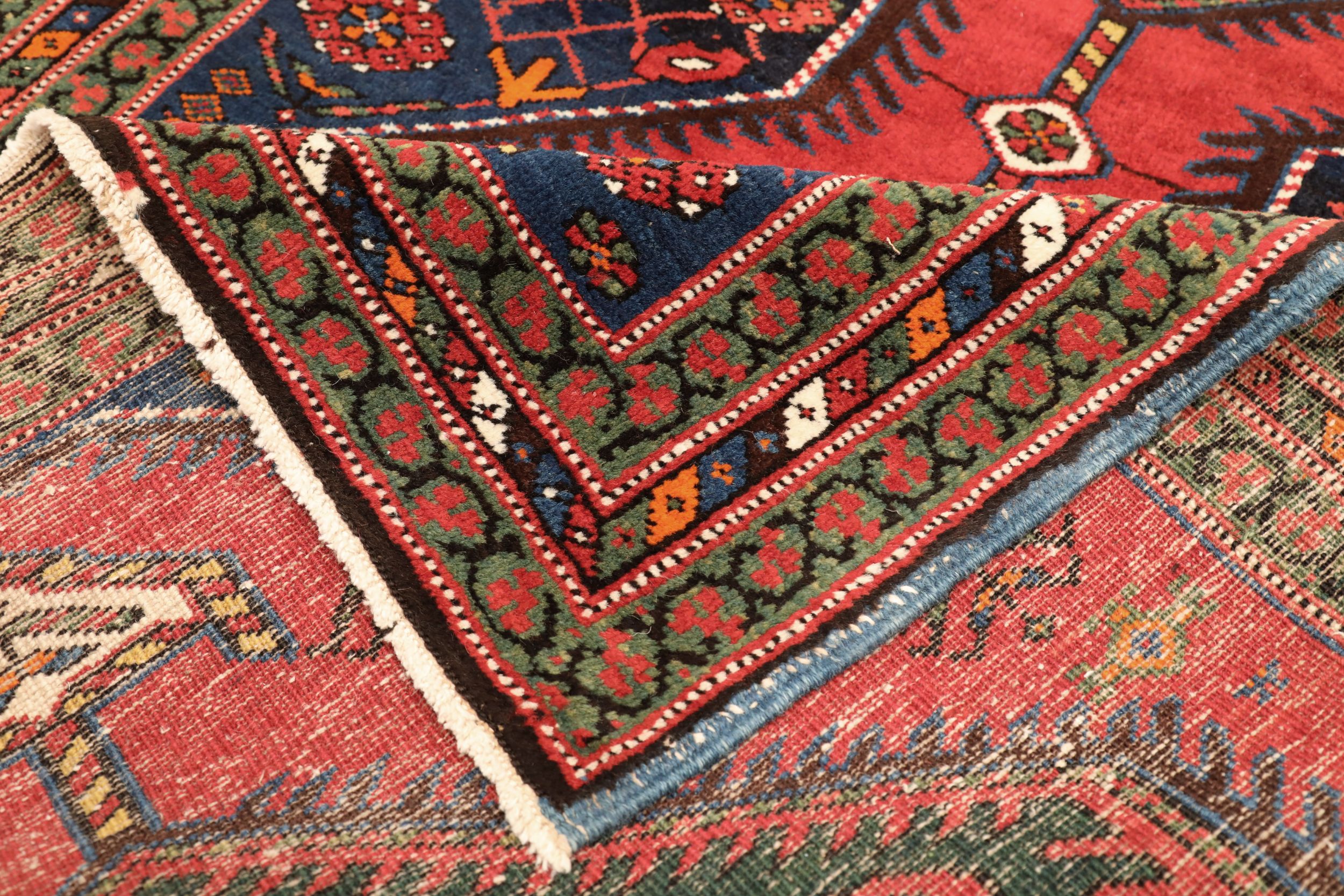 Thumbnail 13 for Antique Persian Heriz Traditional Rug 94652