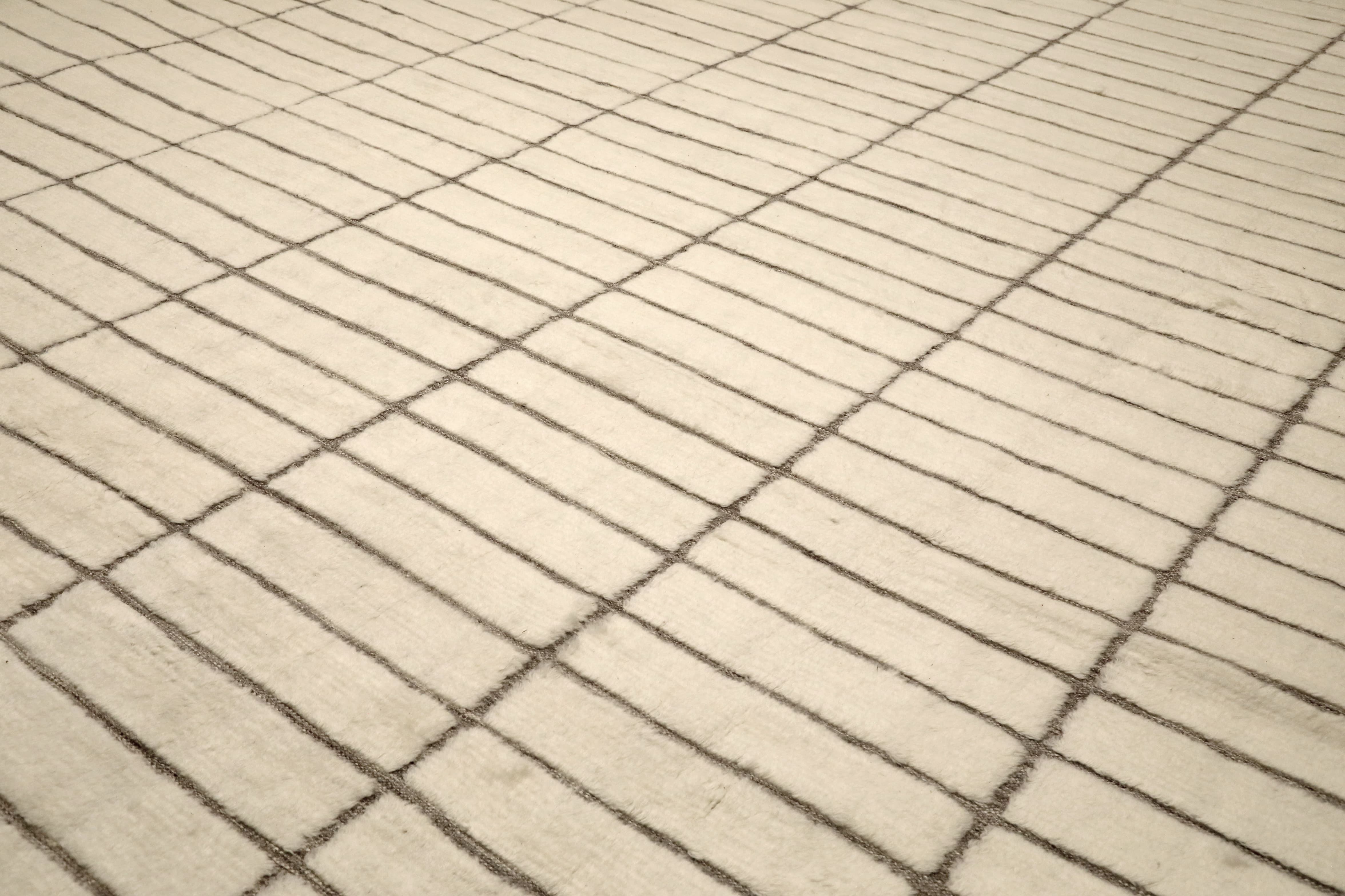 Thumbnail 4 for India Moroccan Modern / Contemporary Rug 96593