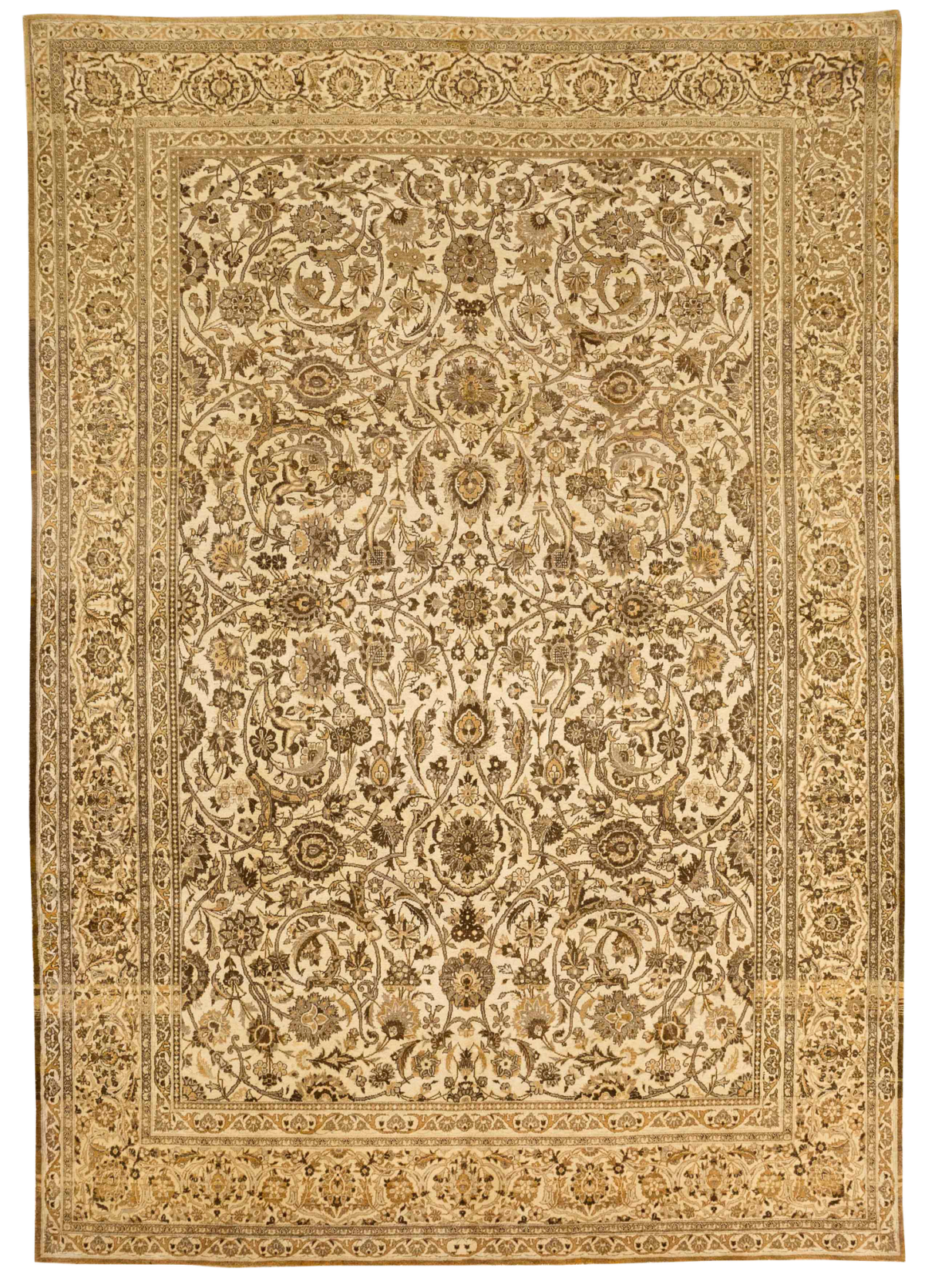 Thumbnail 2 for Antique Persian Tabriz Traditional Rug 10455