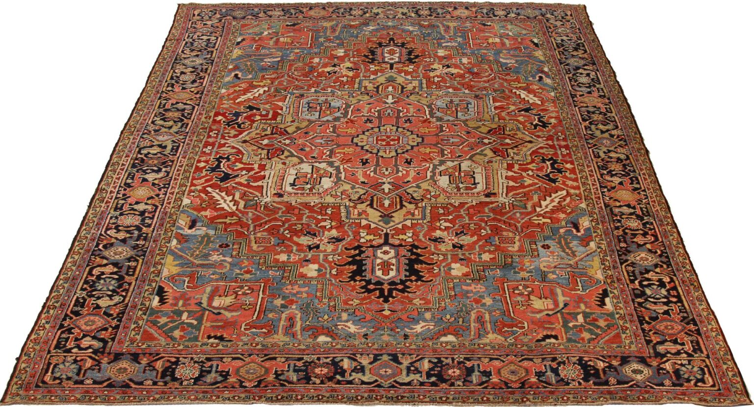 Thumbnail 13 for Antique Persian Heriz Traditional Rug 69544