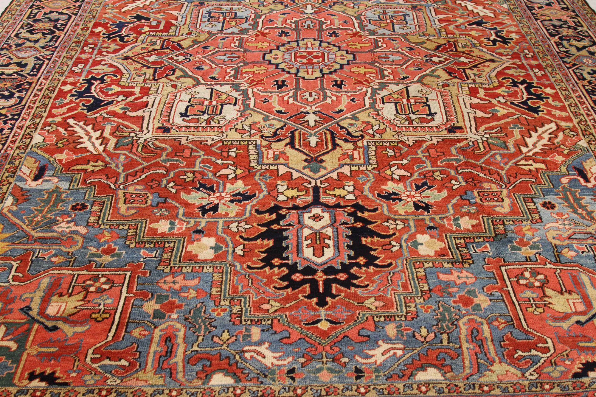 Thumbnail 8 for Antique Persian Heriz Traditional Rug 69544