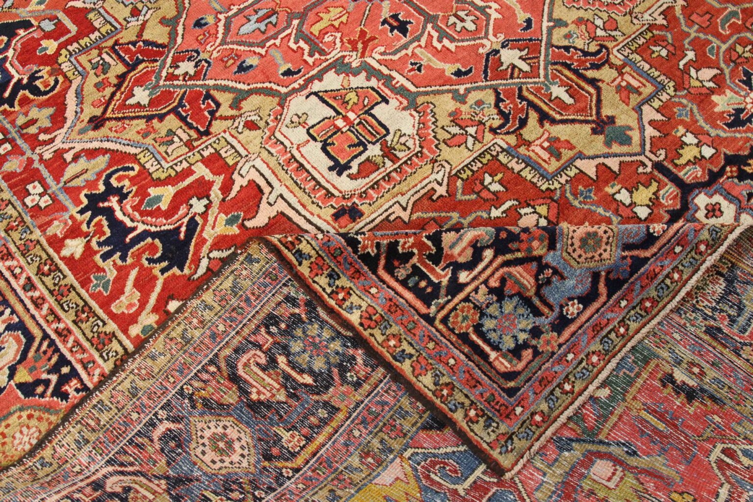 Thumbnail 10 for Antique Persian Heriz Traditional Rug 69544