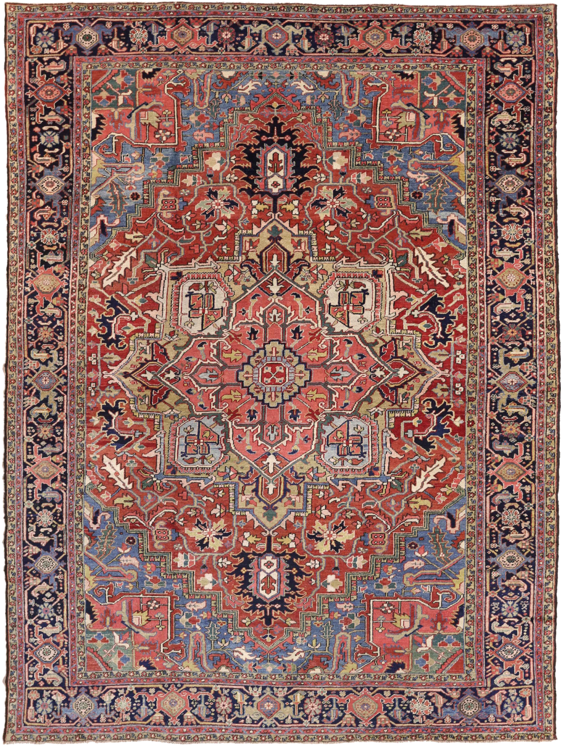 Thumbnail 3 for Antique Persian Heriz Traditional Rug 69544