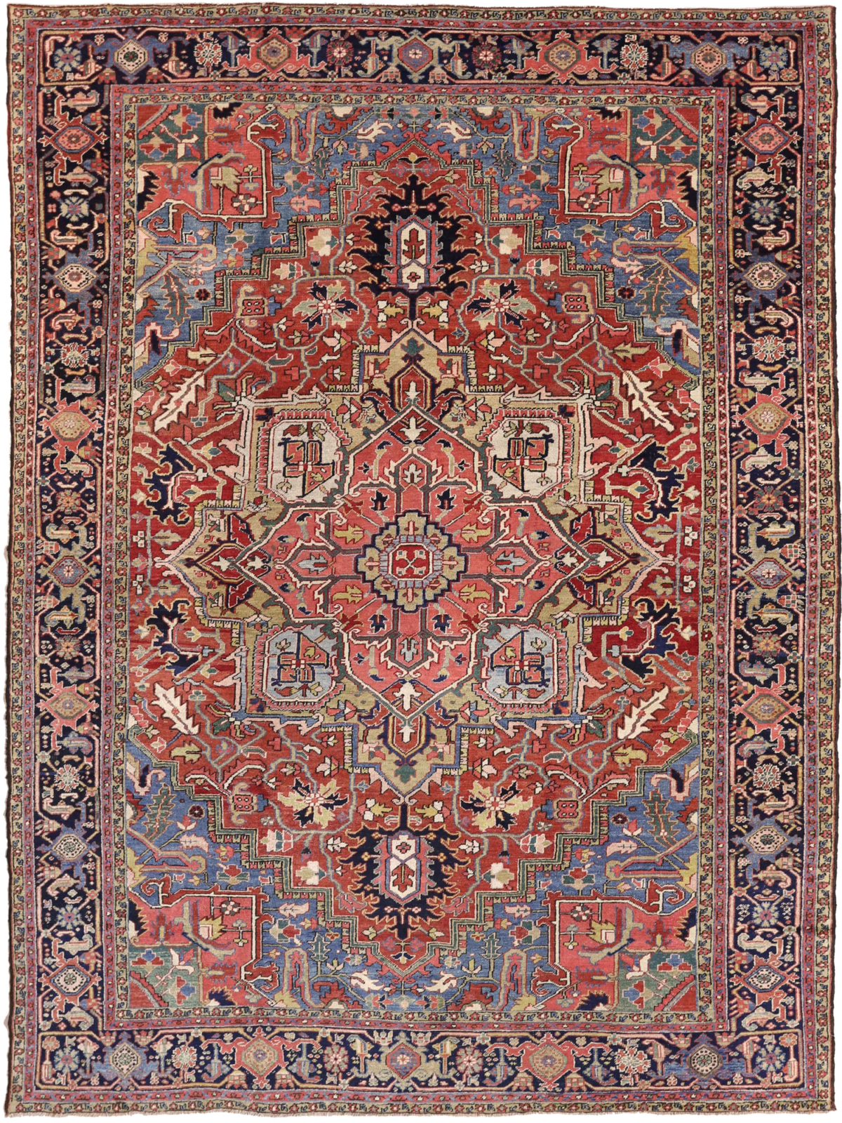Thumbnail 2 for Antique Persian Heriz Traditional Rug 69544