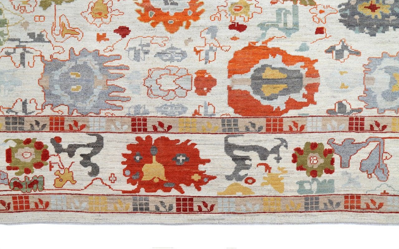 Thumbnail 3 for Turkey Oushak Tribal Rug 93611