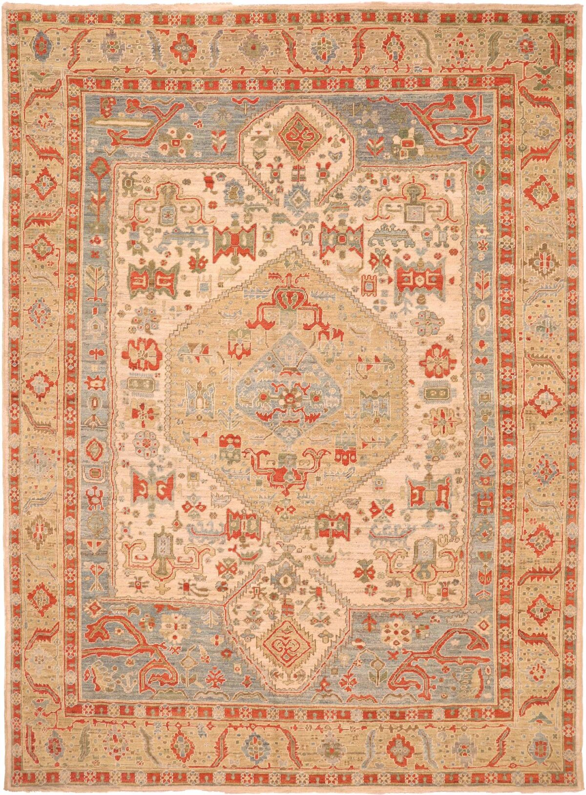 Thumbnail 5 for Turkey Oushak Tribal Rug 93615
