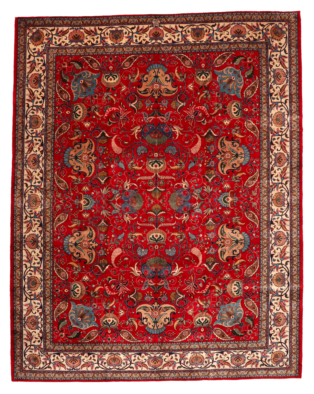 Thumbnail 2 for Antique Persian Tabriz Traditional Rug 69930