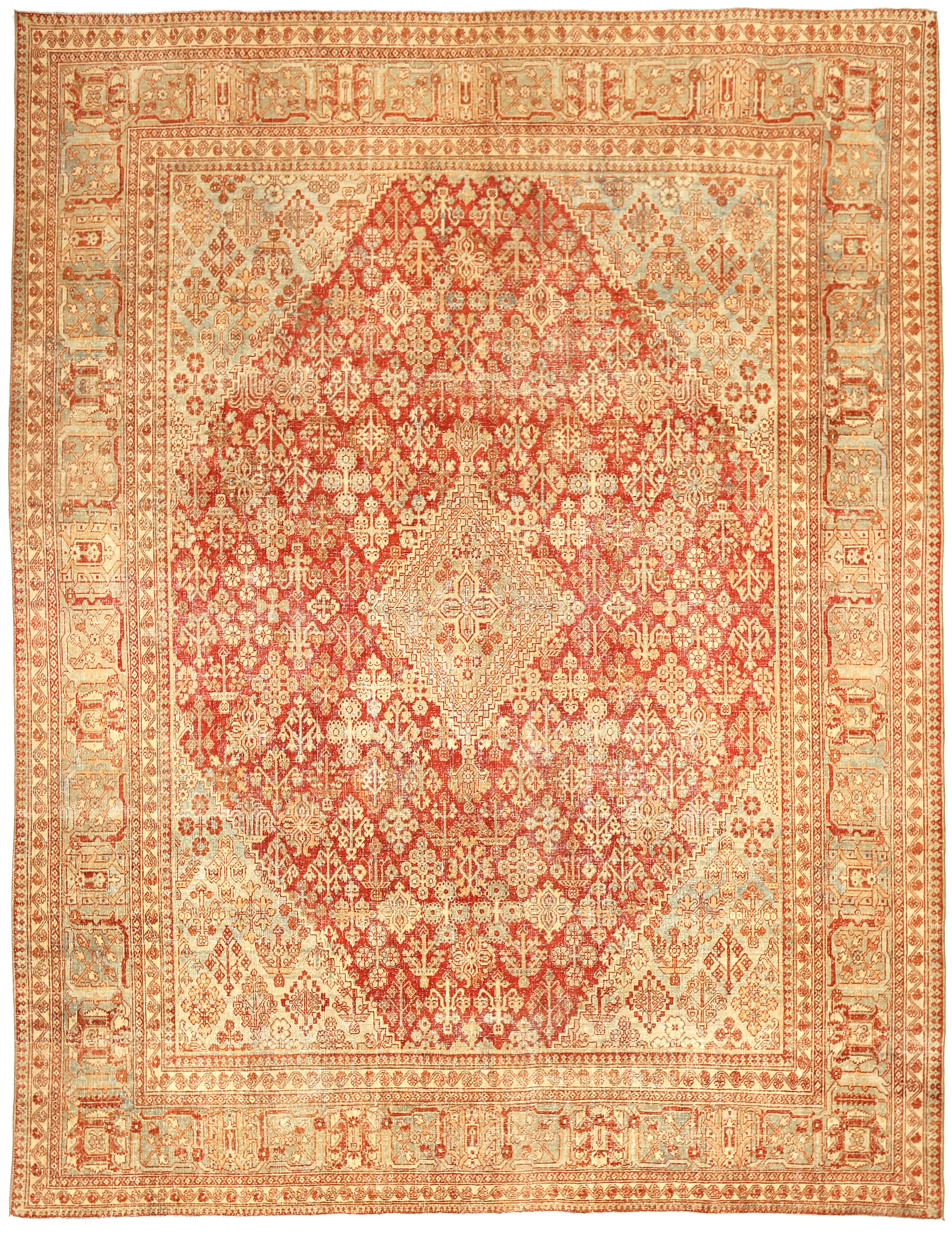 Thumbnail 3 for Antique Persian Joshegan Transitional Rug 92712