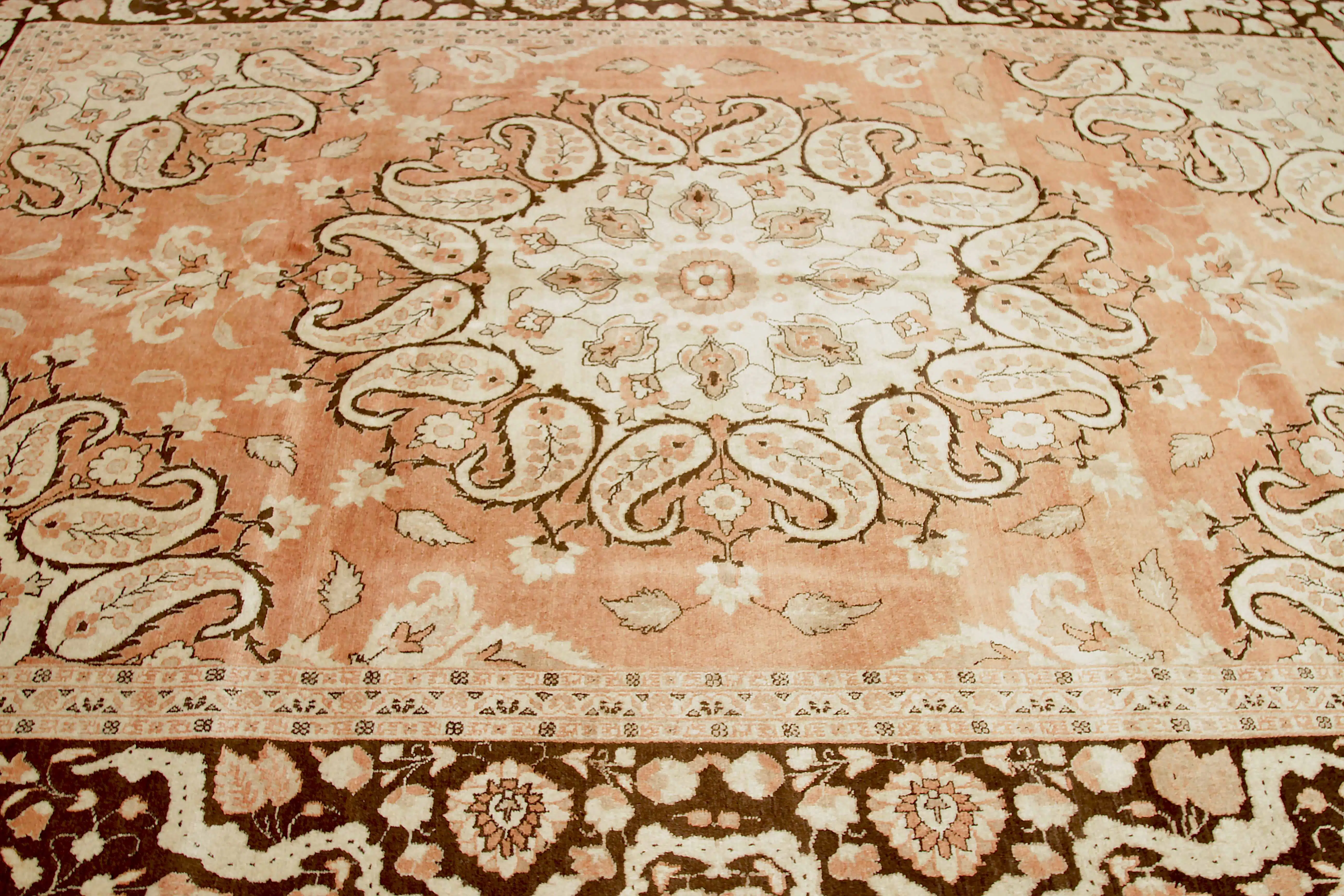 Thumbnail 13 for Antique Persian Tabriz Traditional Rug 10371