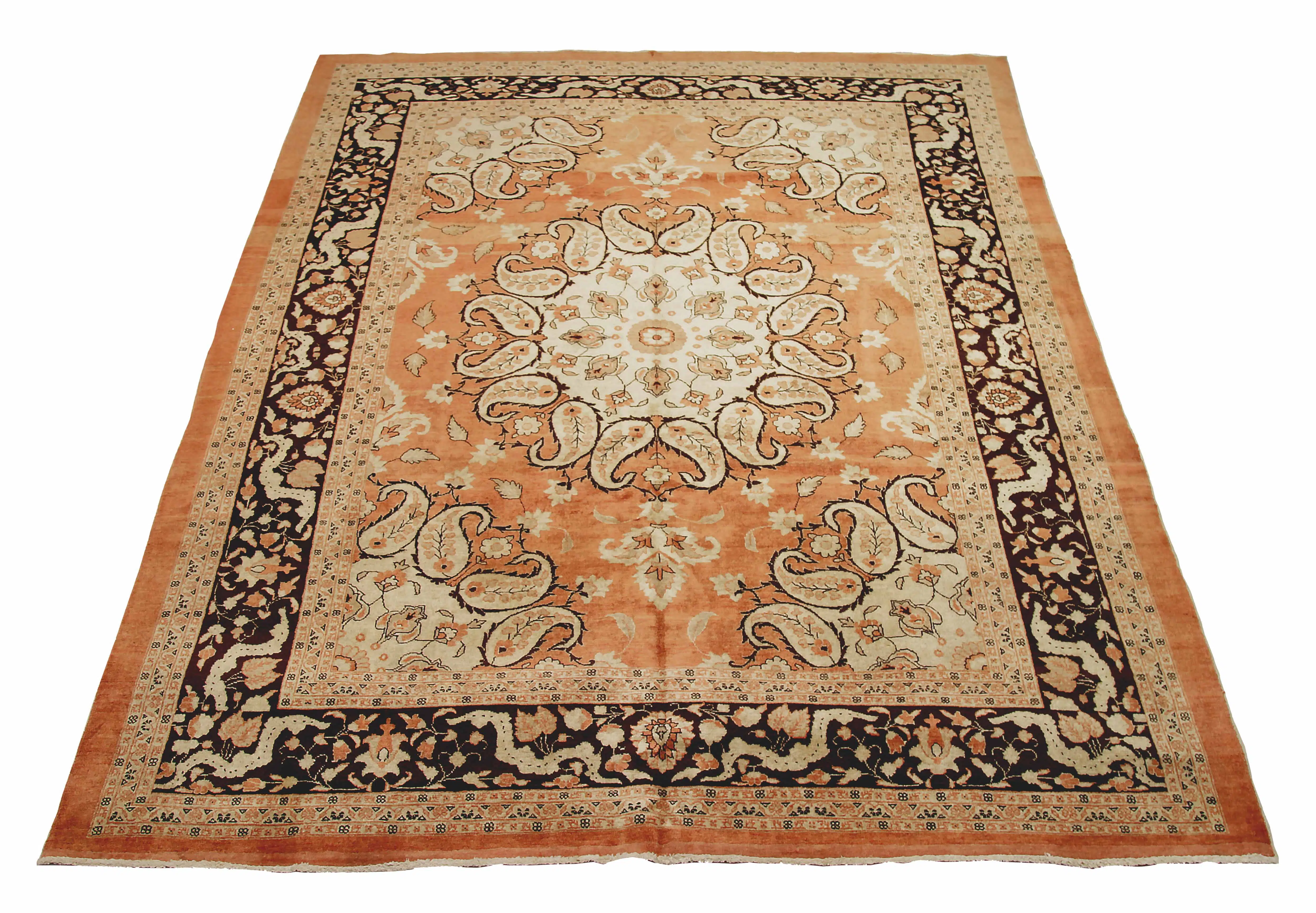 Thumbnail 12 for Antique Persian Tabriz Traditional Rug 10371