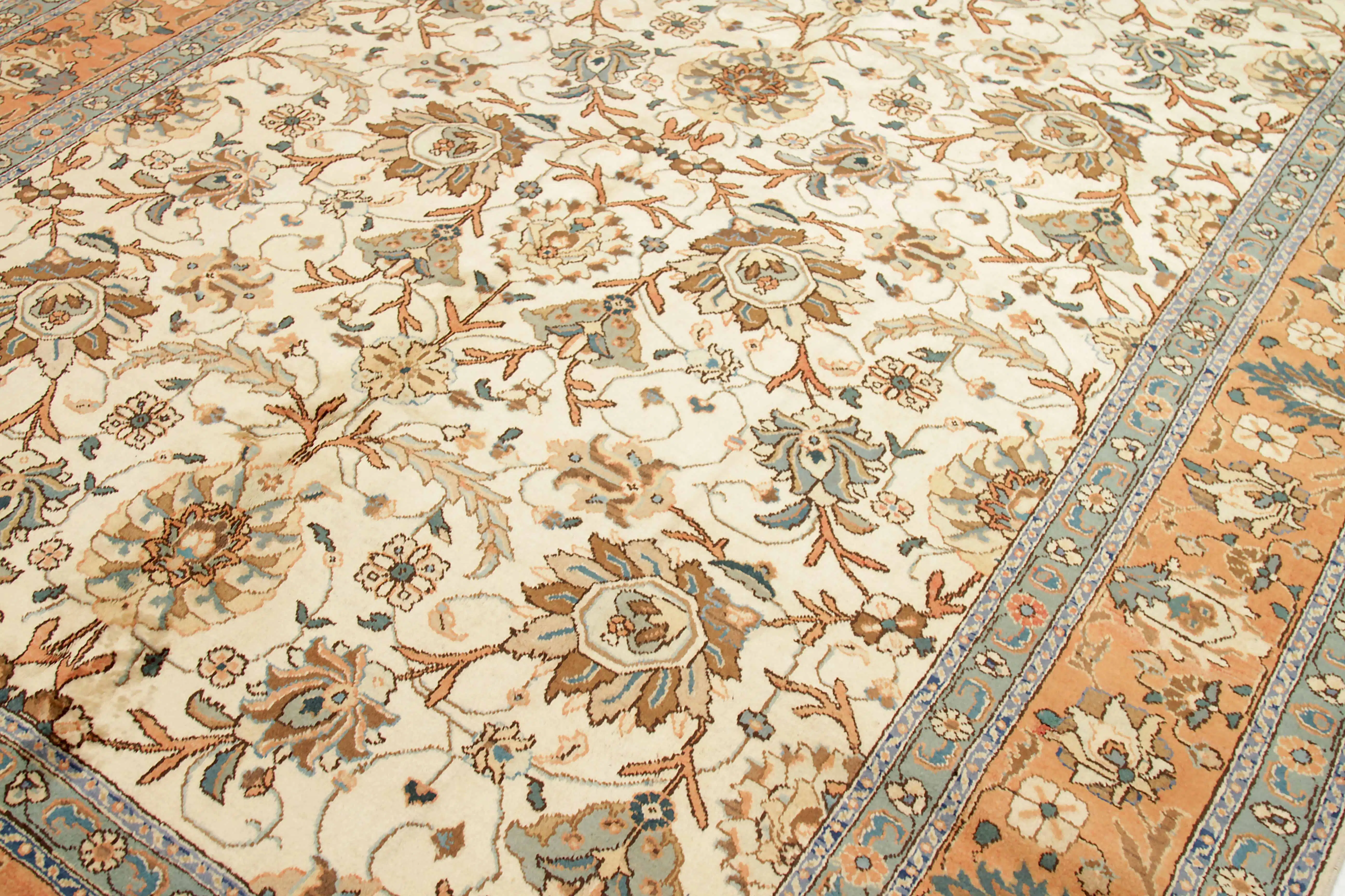 Thumbnail 5 for Antique Persian Tabriz Traditional Rug 11005