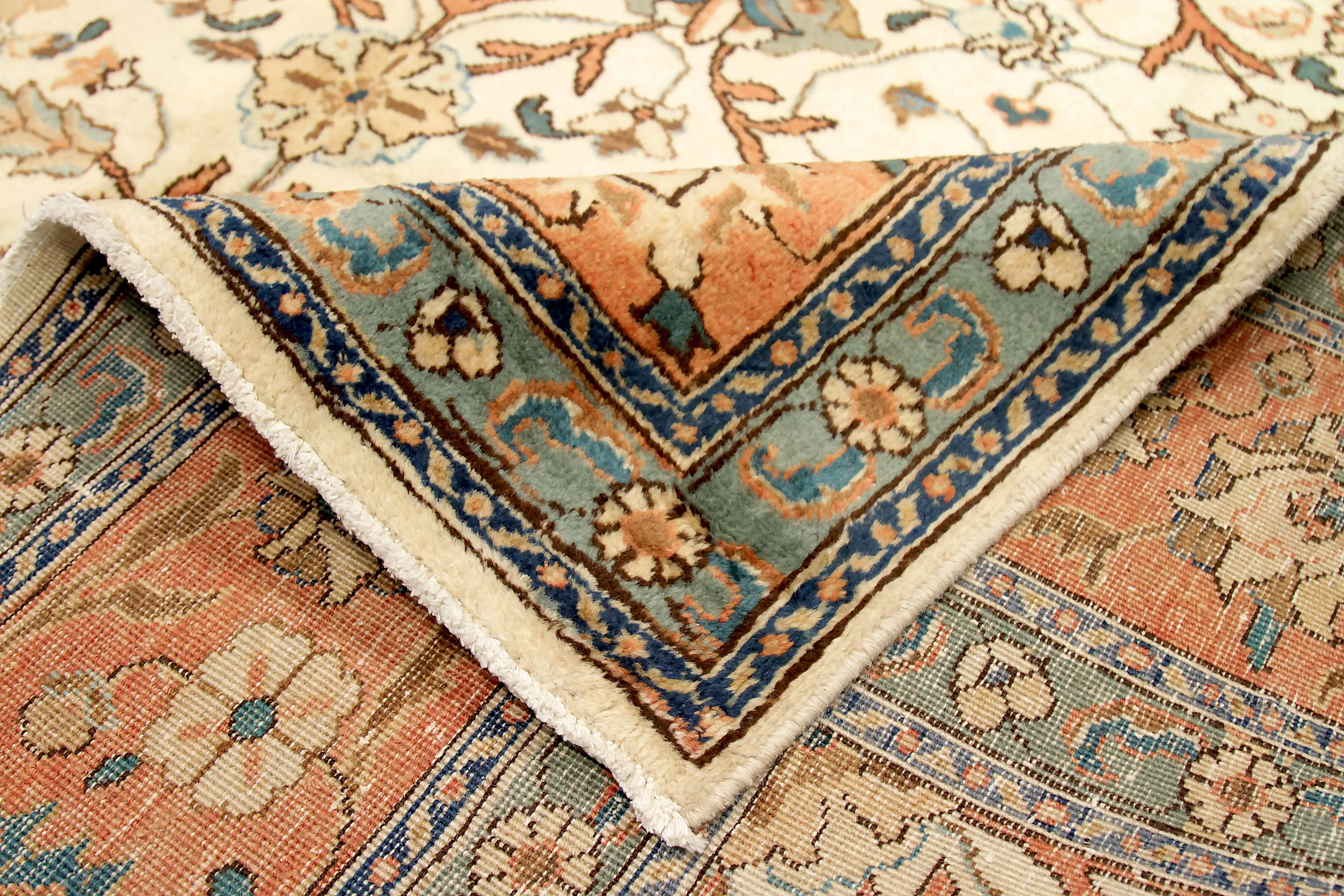 Thumbnail 3 for Antique Persian Tabriz Traditional Rug 11005
