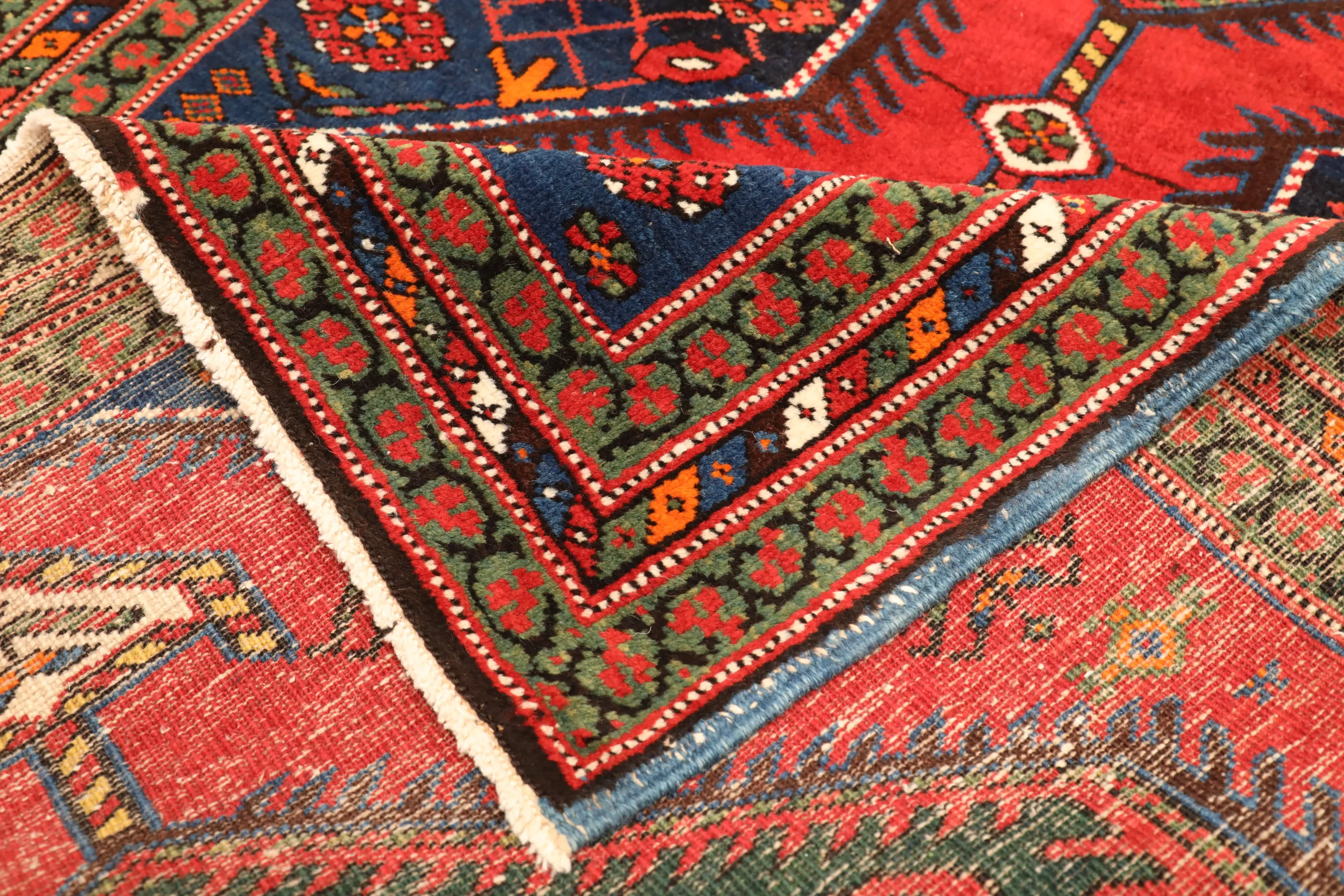 Thumbnail 11 for Antique Persian Heriz Traditional Rug 94652