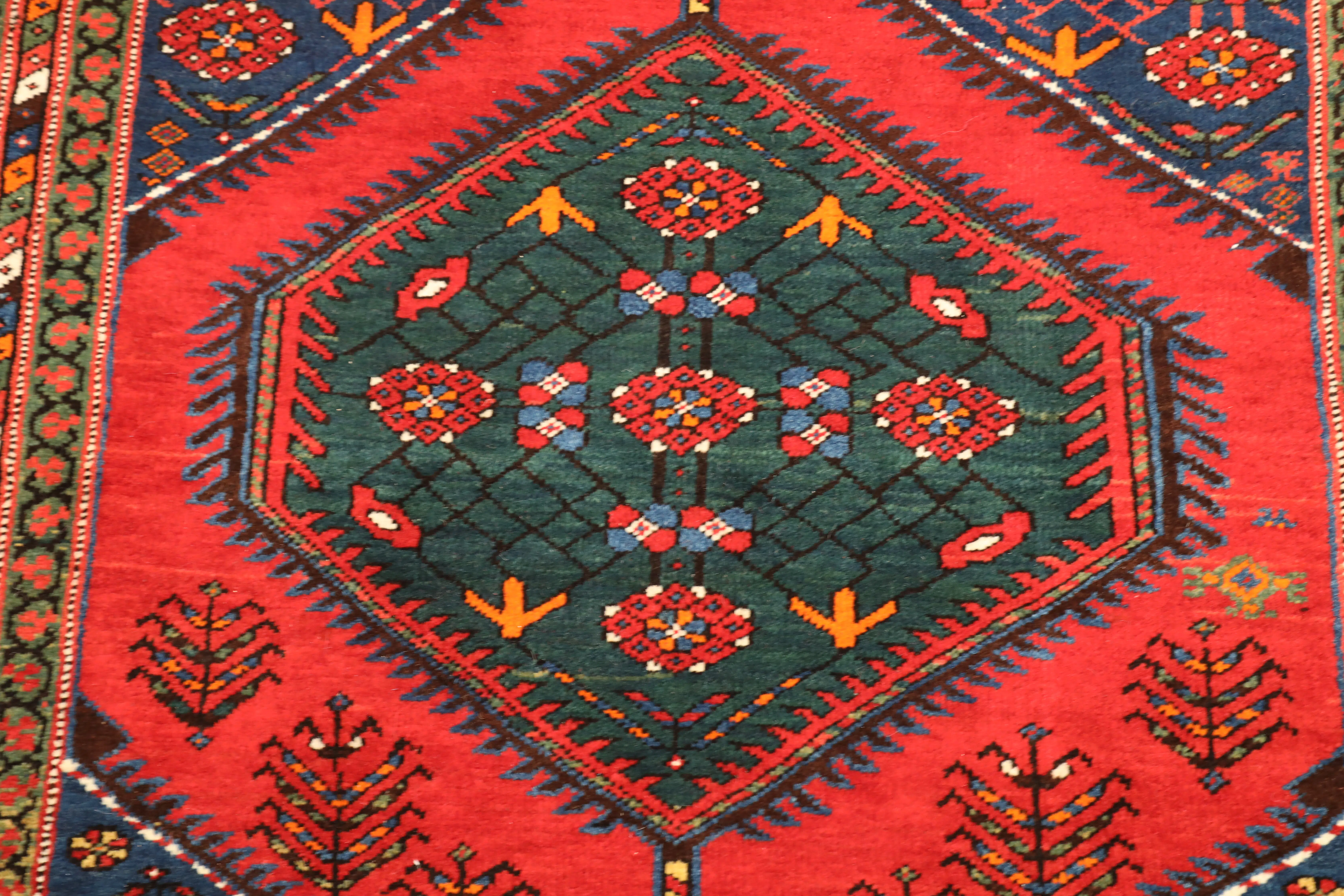 Thumbnail 7 for Antique Persian Heriz Traditional Rug 94652