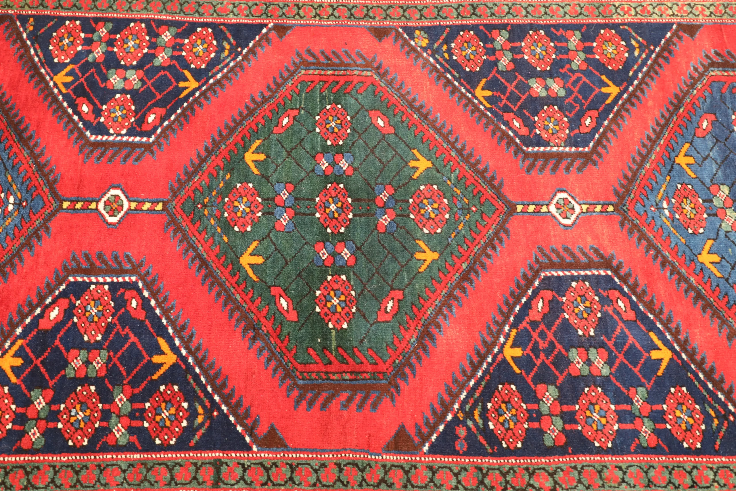 Thumbnail 10 for Antique Persian Heriz Traditional Rug 94652