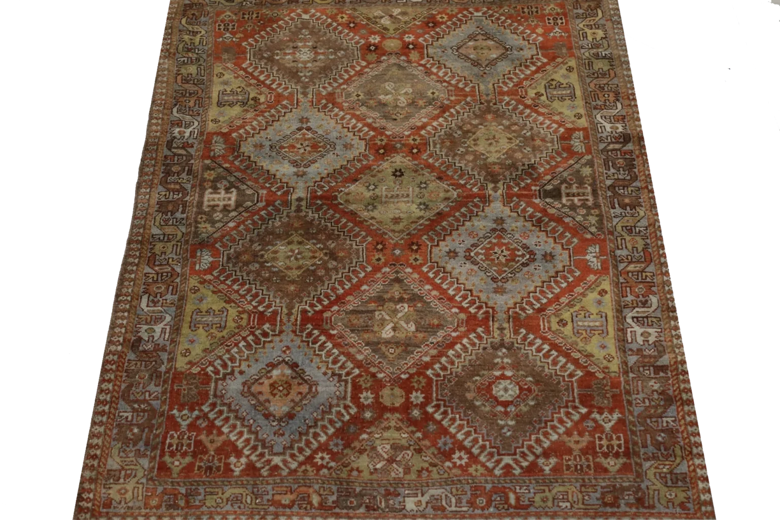 Thumbnail 12 for Antique Persian Shiraz Traditional Rug 98012