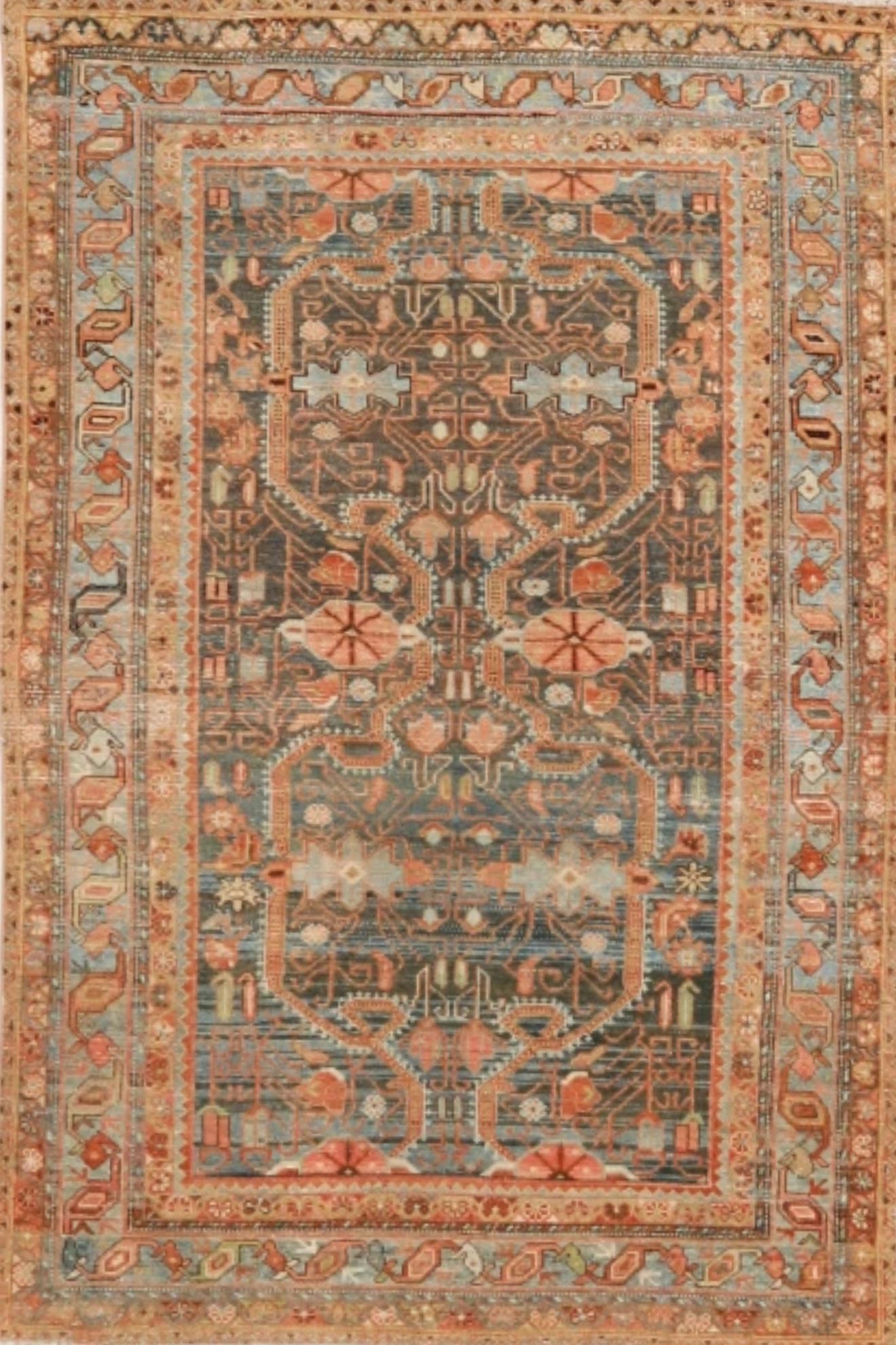 Thumbnail 4 for Antique Persian Mahal Transitional Rug 99565