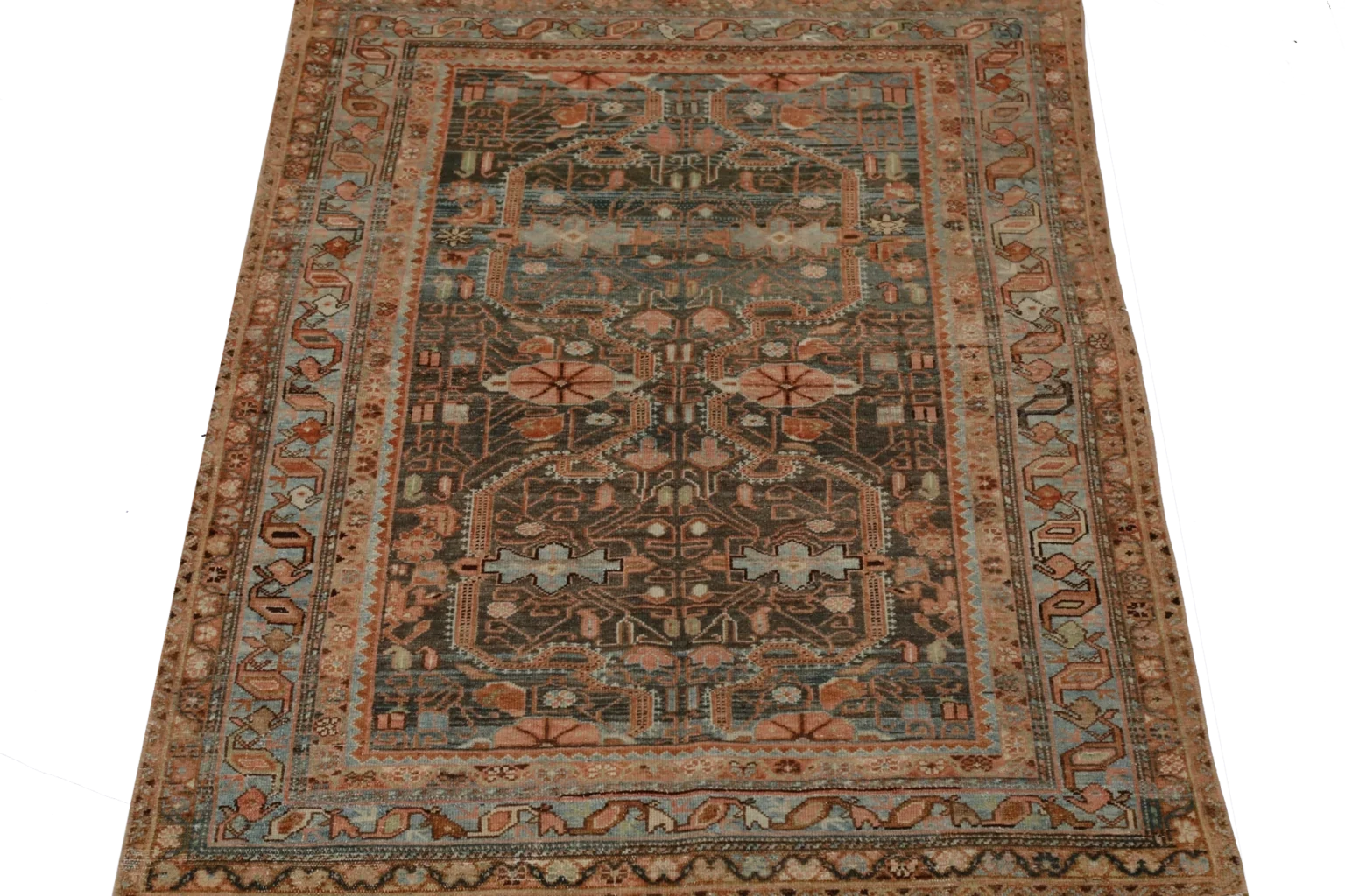 Thumbnail 10 for Antique Persian Mahal Transitional Rug 99565