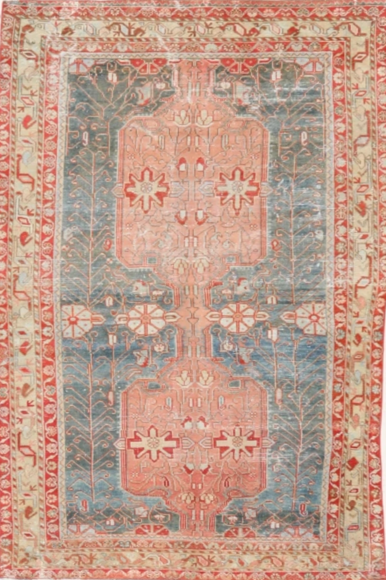 Thumbnail 4 for Antique Persian Mahal Transitional Rug 99566