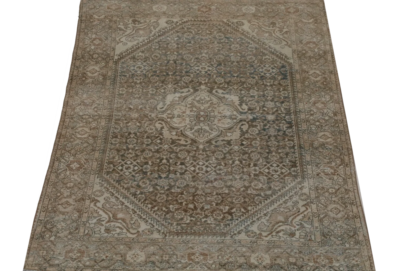 Thumbnail 10 for Antique Persian Mahal Transitional Rug 99567