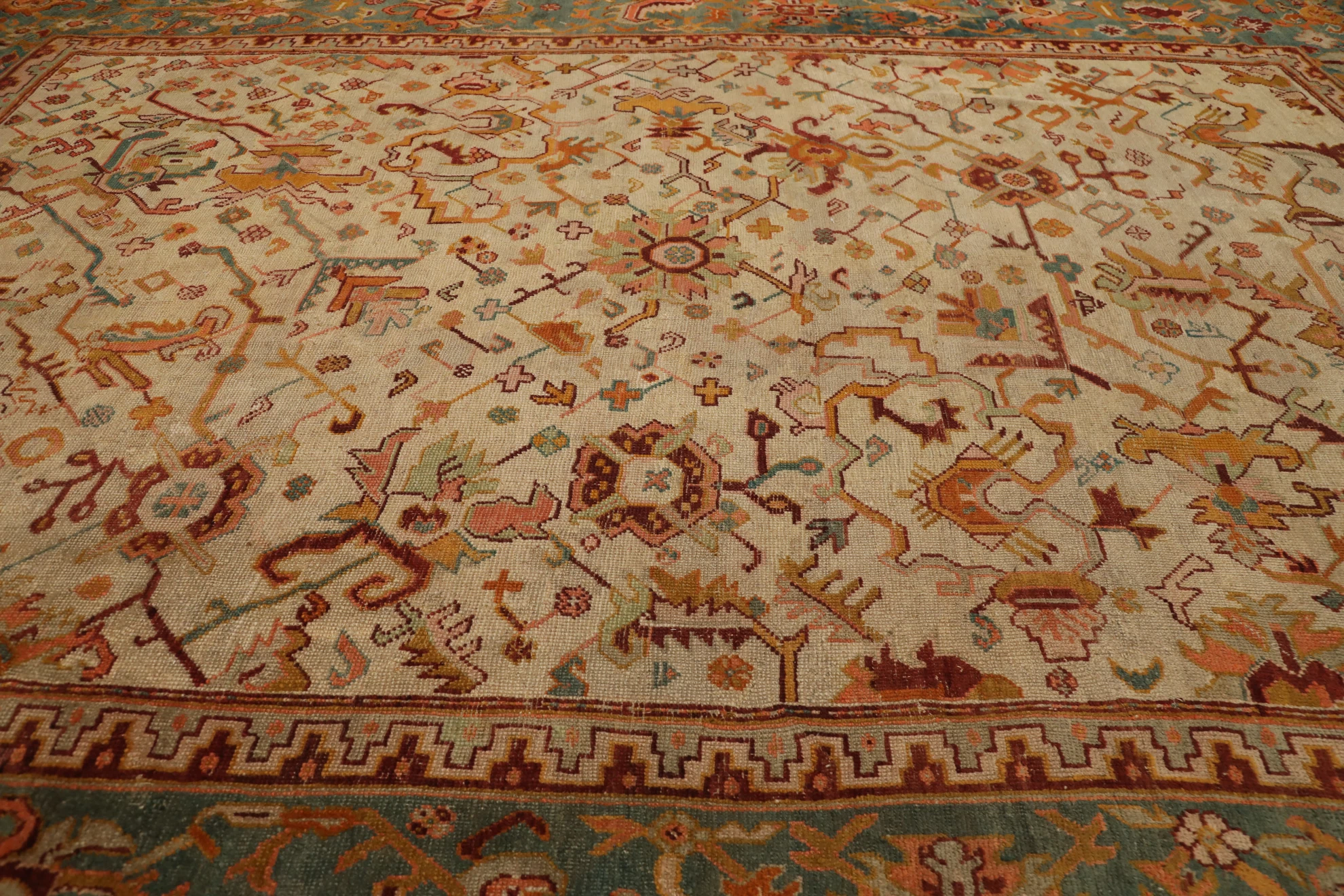 Thumbnail 3 for Antique Turkey Oushak Transitional Rug 99576