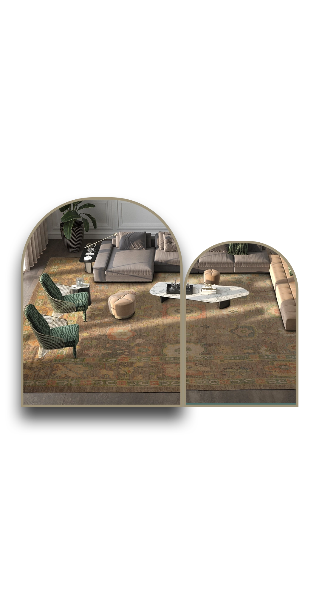 Thumbnail 6 for Turkey Oushak Tribal Rug 97256