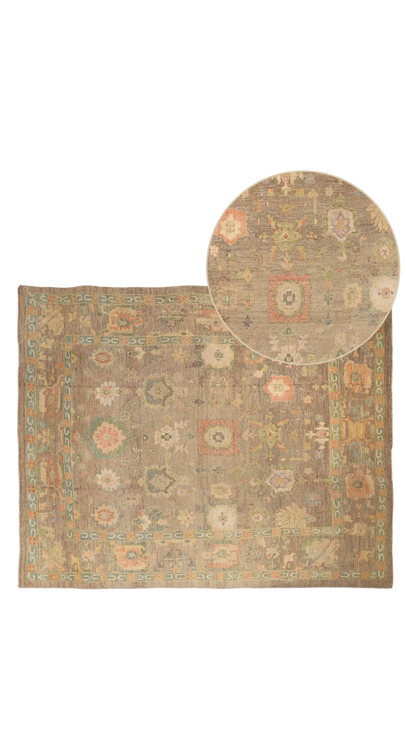 Thumbnail 8 for Turkey Oushak Tribal Rug 97256