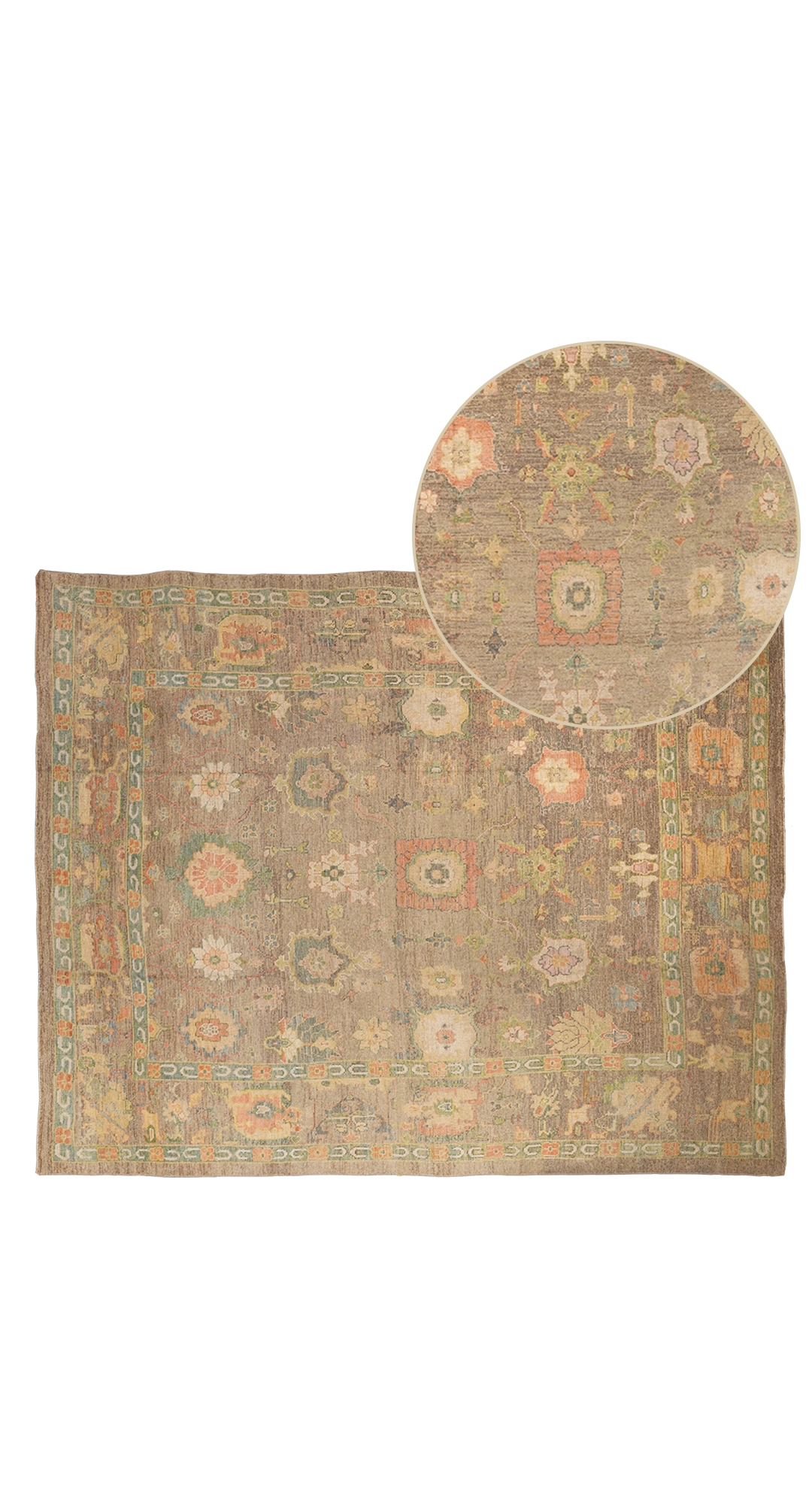 Thumbnail 2 for Turkey Oushak Tribal Rug 97256