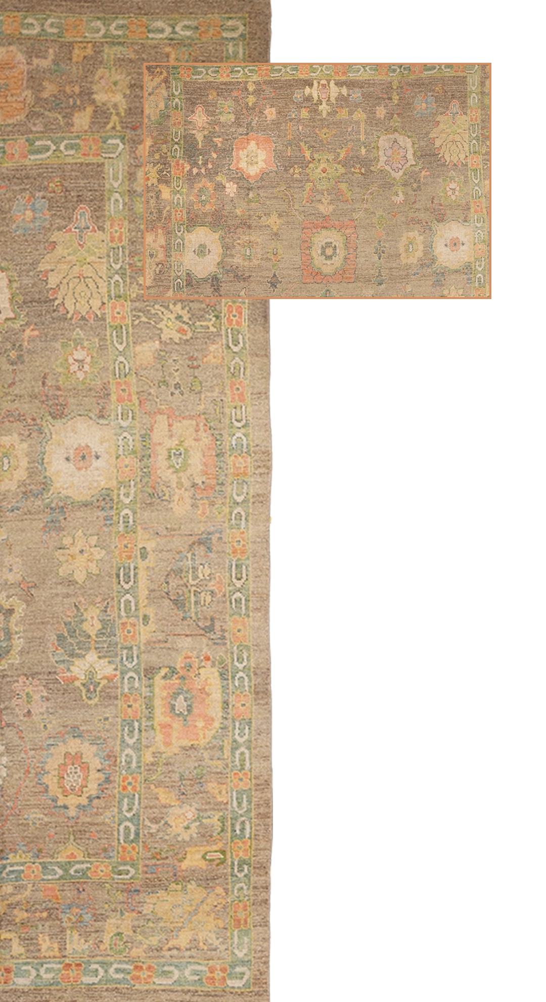 Thumbnail 3 for Turkey Oushak Tribal Rug 97256