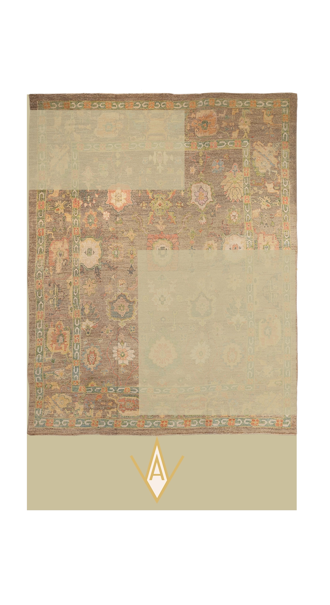 Thumbnail 5 for Turkey Oushak Tribal Rug 97256