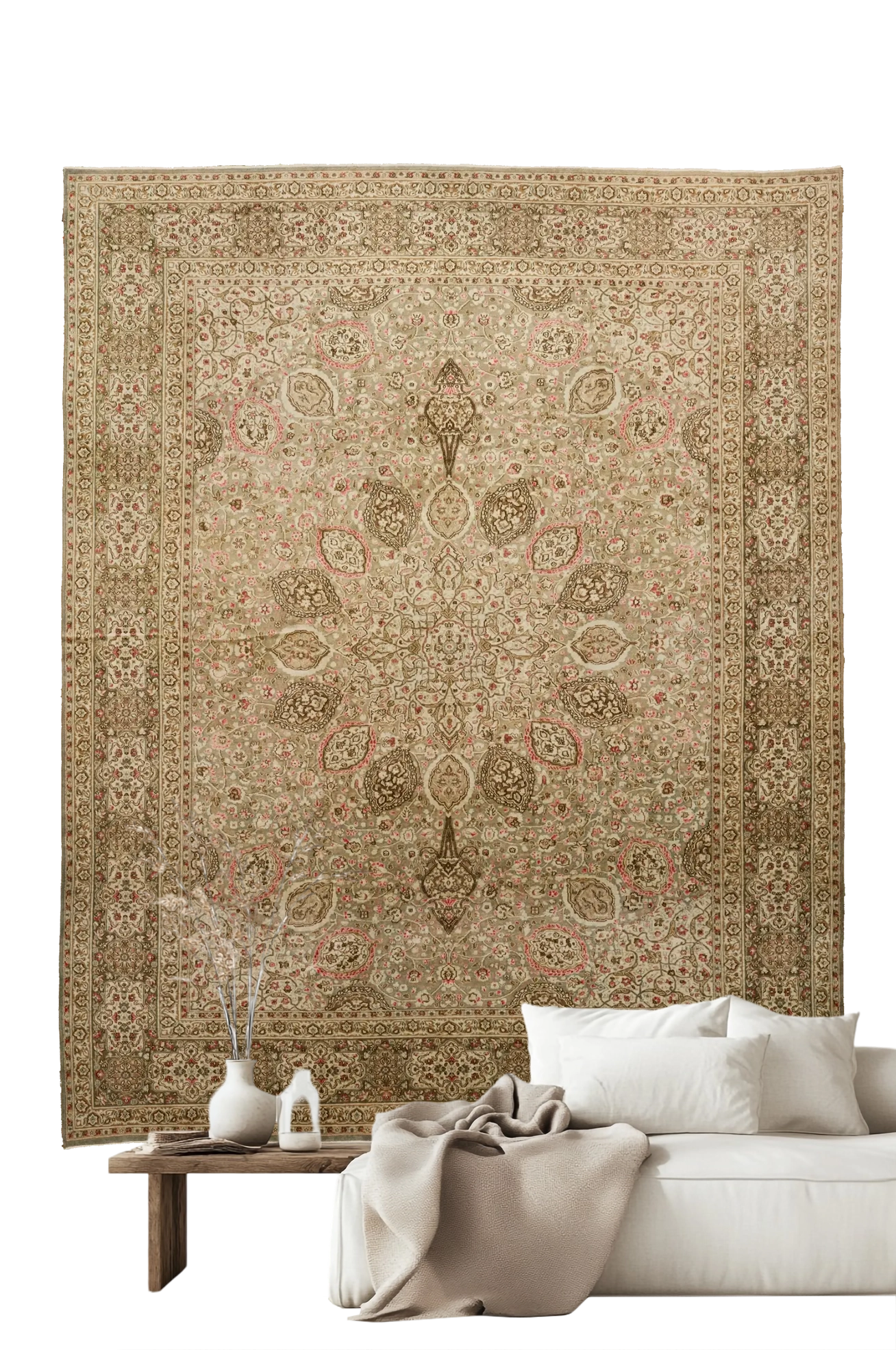 Thumbnail 3 for Persian Kerman Rug 98300