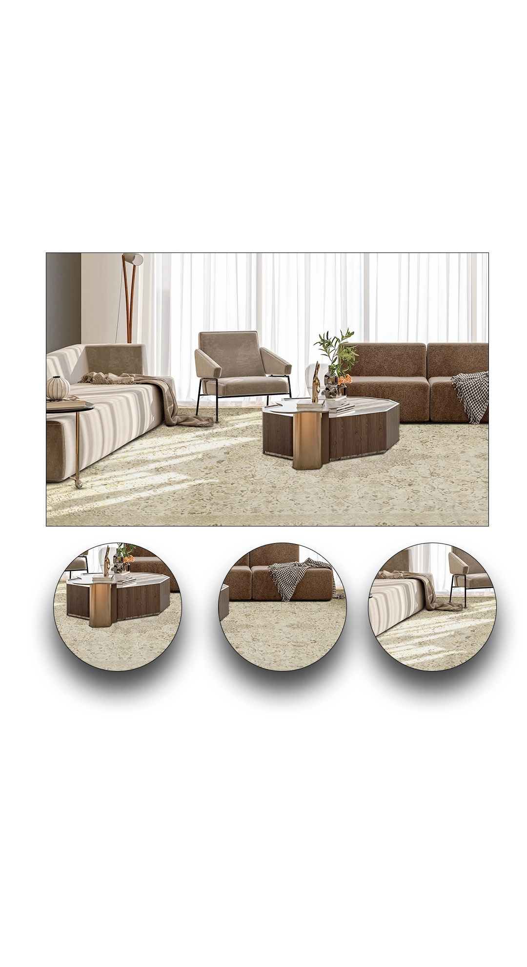 Thumbnail 15 for Antique Persian Tabriz Transitional Rug 10420