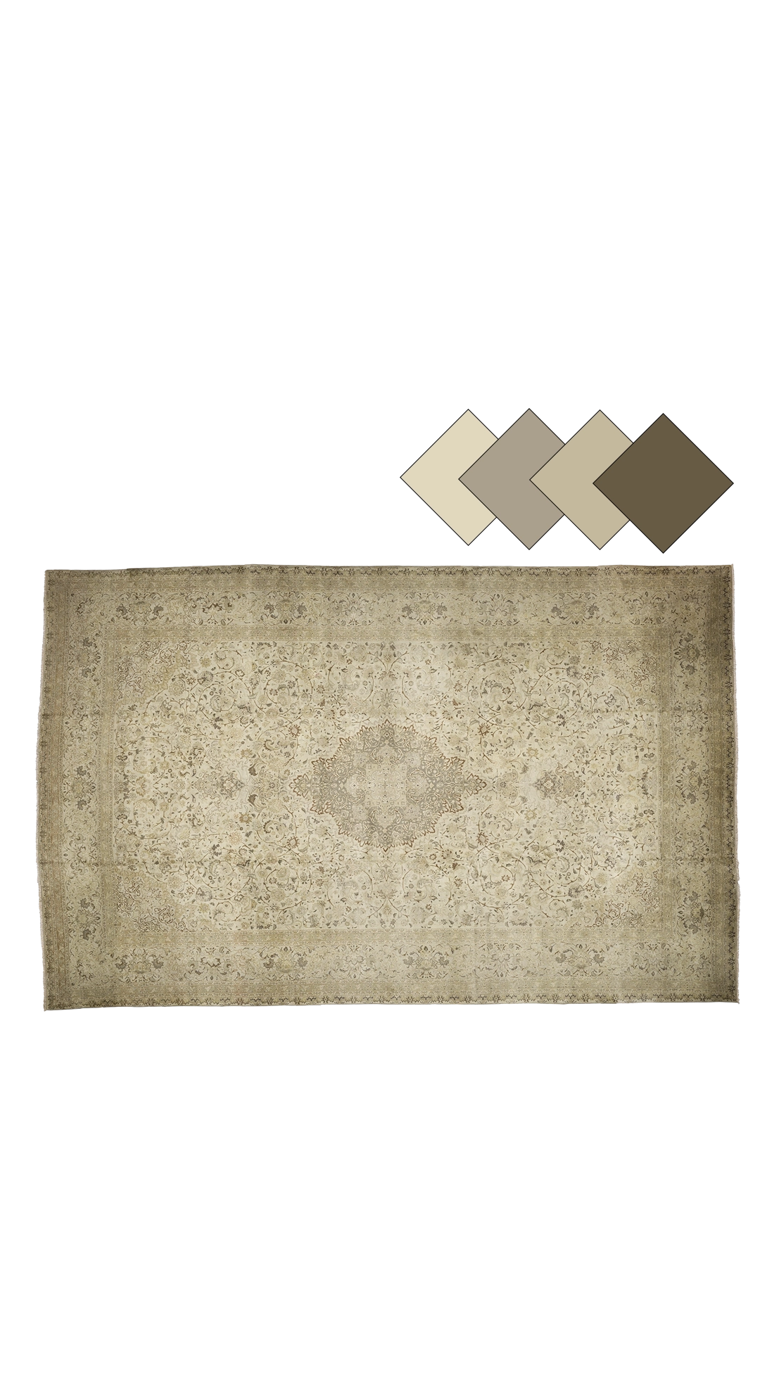 Thumbnail 10 for Antique Persian Tabriz Transitional Rug 10420