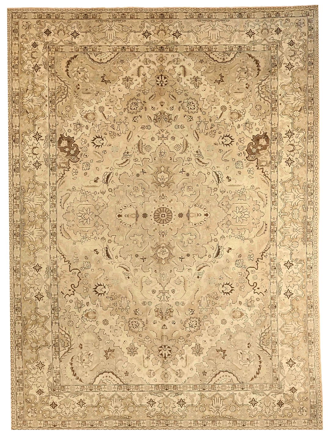 Thumbnail 8 for Antique Persian Tabriz Traditional Rug 75871