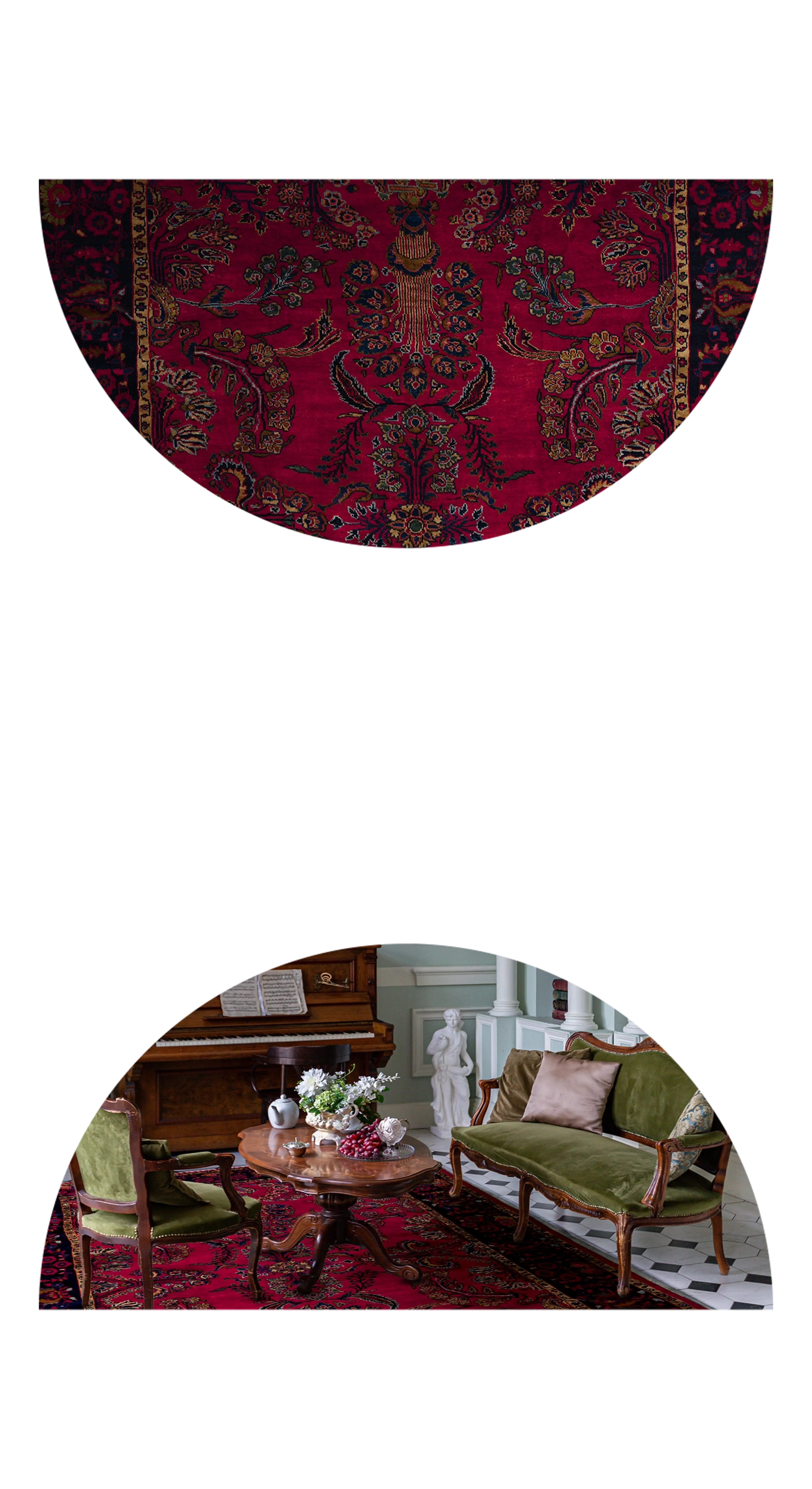 Thumbnail 5 for Antique Persian Mahal Traditional Rug 73933