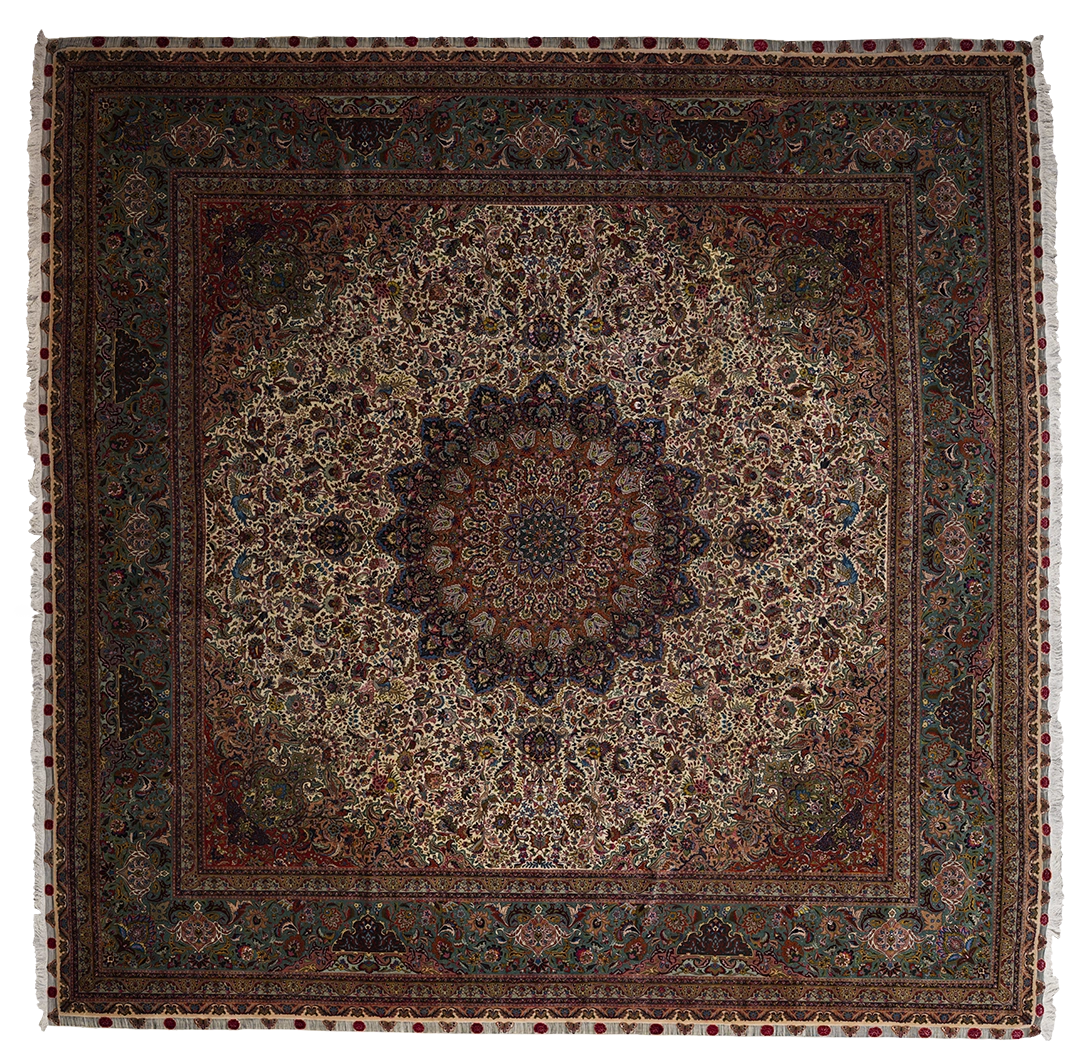 Thumbnail 7 for Antique Persian Tabriz Traditional Rug 70609
